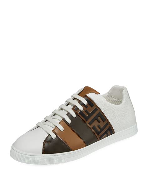 replica fendi mesh sneakers|Fendi Sneakers White Mesh And Leather Low Tops 7E1203 .